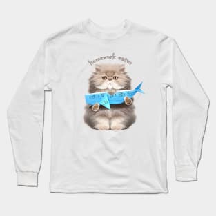 HOMEWORK EATER Long Sleeve T-Shirt